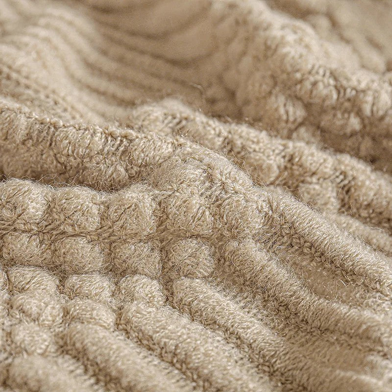 Couleur : Beige - détail de la maille en relief
